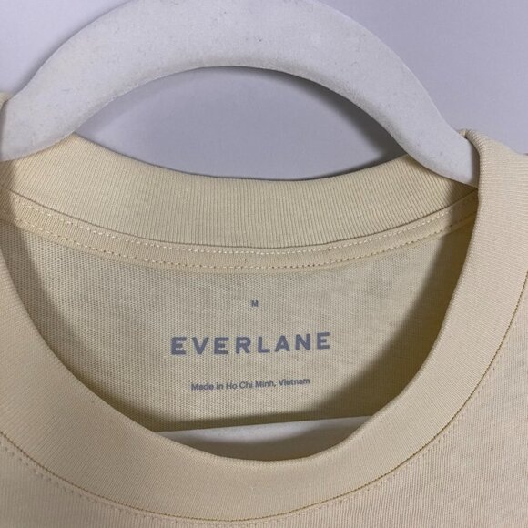 Everlane The Weekend Tee Dress Yellow Mini Pocket Womens Size Medium - Picture 3 of 6